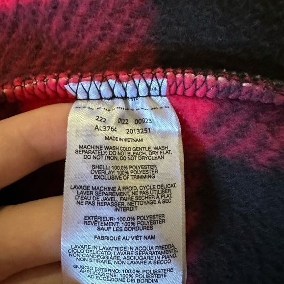 Columbia Red and Black Plaid Fleece Shirt Button Up Jacket - Picture 7 of 8